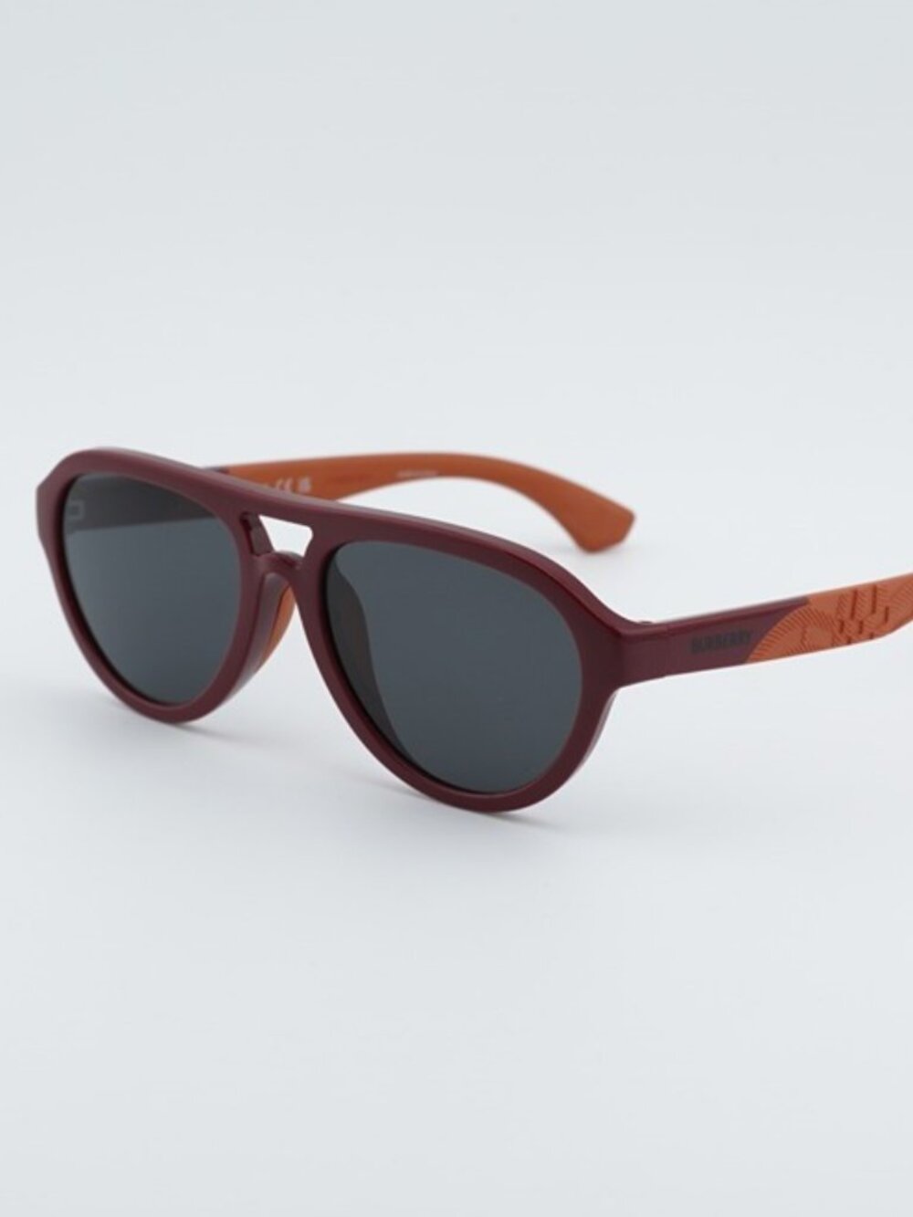 Burberry Kids JB4005U 418187 Sunglasses Red Aviator Frame, Grey Lenses